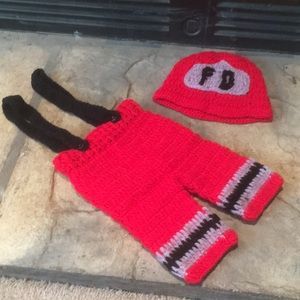 Fire Department Infant baby photo outfit